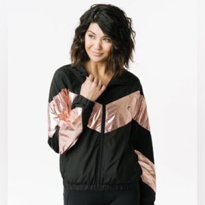 Zyia Black / Rose Gold Shine Block Jacket